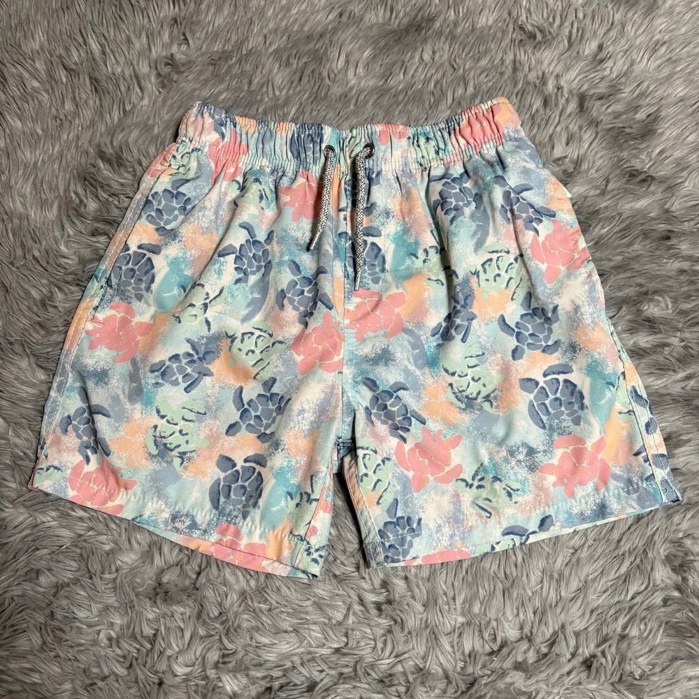 Vintage Summer Swim Trunks Pale Colors Sea‎ Turtles Boys Size 10 Youth